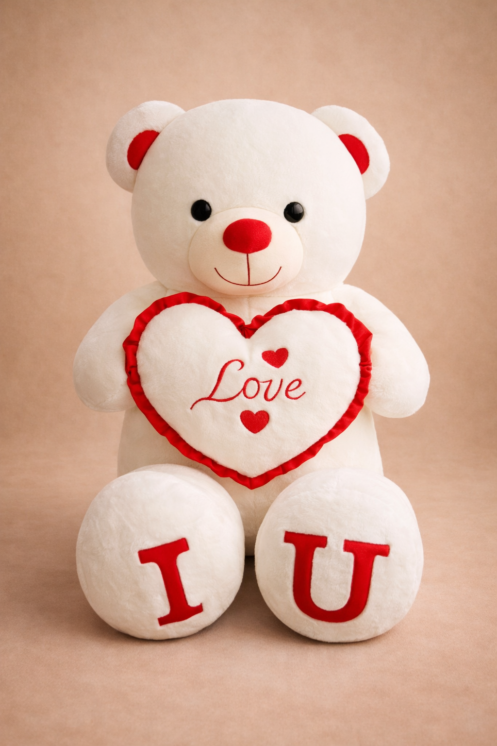 Ours en Peluche avec un Cœur 80/100 CM